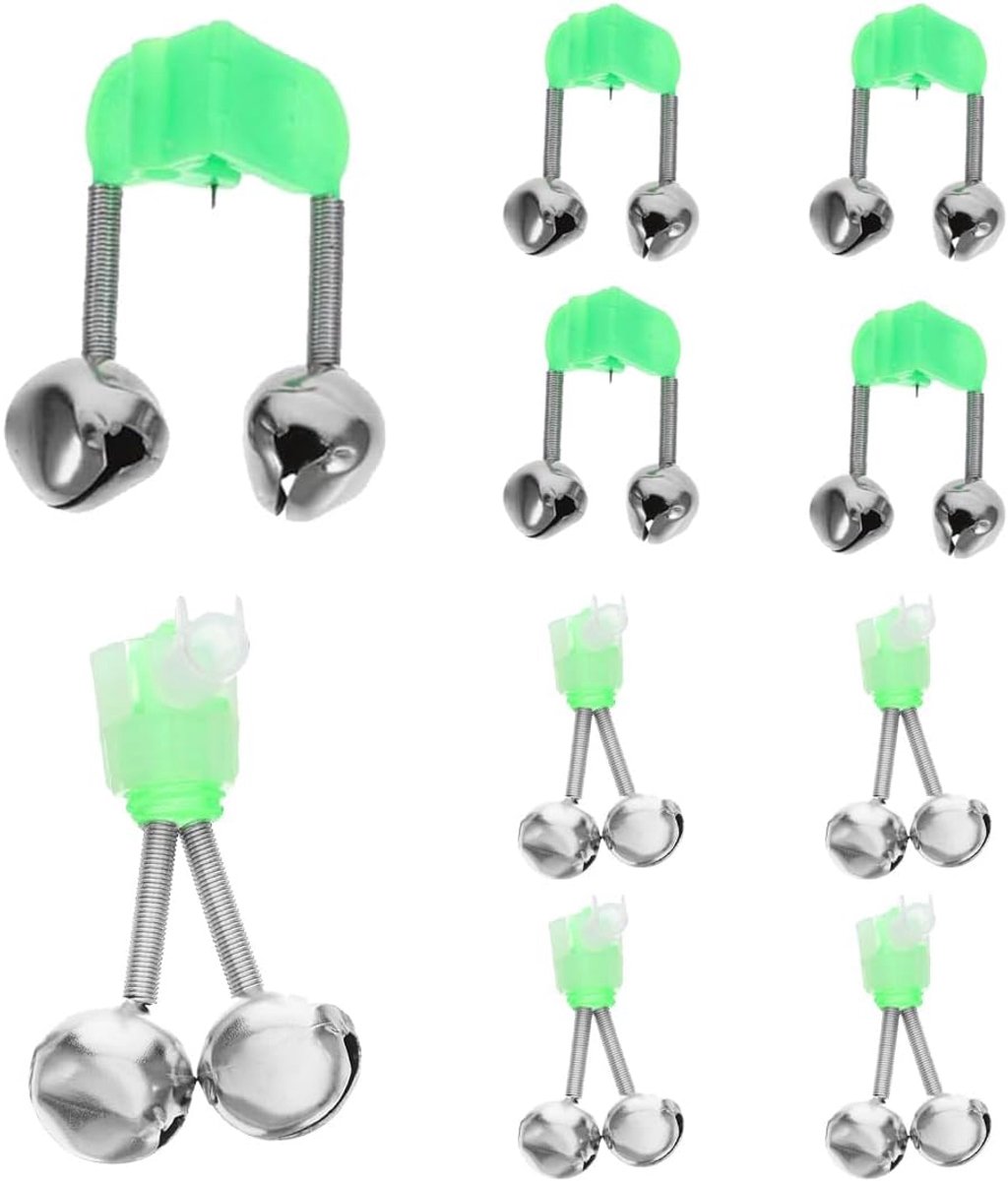 SnelShoppen - 20 Visbelletjes met Spiral Clip - Duidelijke Geluid - Nachtvissen - Dubbele Bel - Visalarm voor Vissers - Perfect voor Hengel en Zeerute