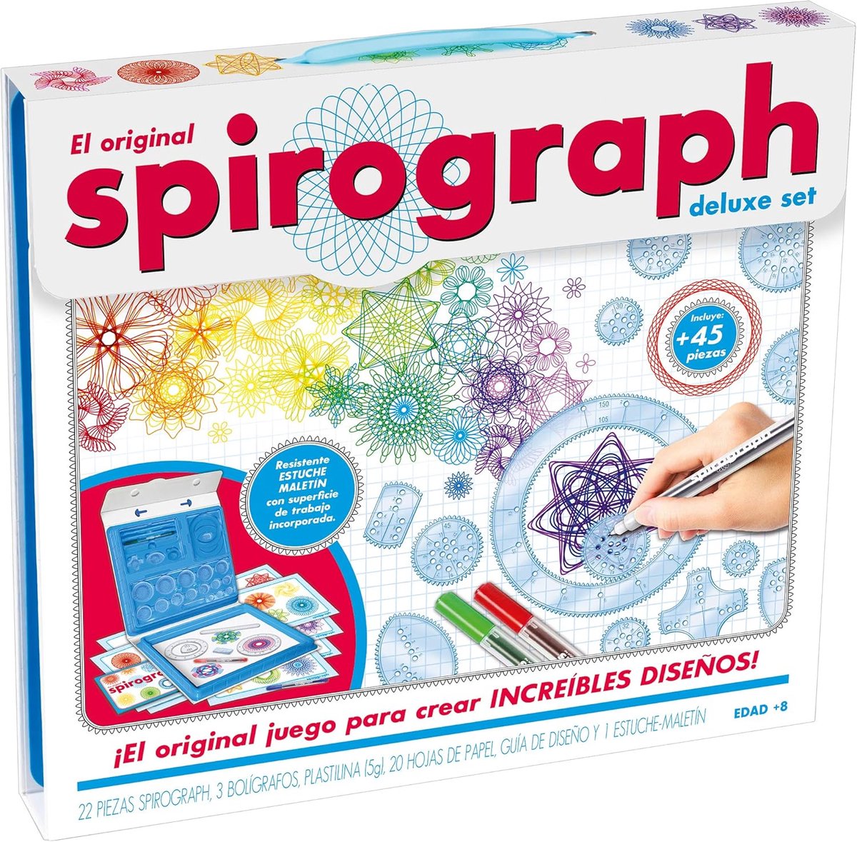 SnelShoppen - Spirograph Deluxe Teken Set voor Kinderen en Volwassenen | 45-Piece Creatieve Spirografie Set voor Geometrische Ontwerpen | Perfect voor