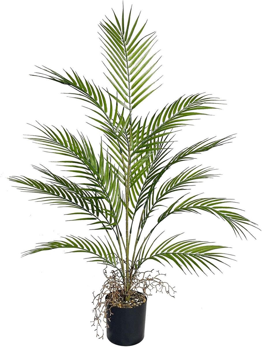 SnelShoppen - Grote Kunstplant Palm in Pot - Realistisch Groene Kunstplant voor Binnen en Buiten - Moderne Decoratie voor Slaapkamer, Kantoor, Tuin, T