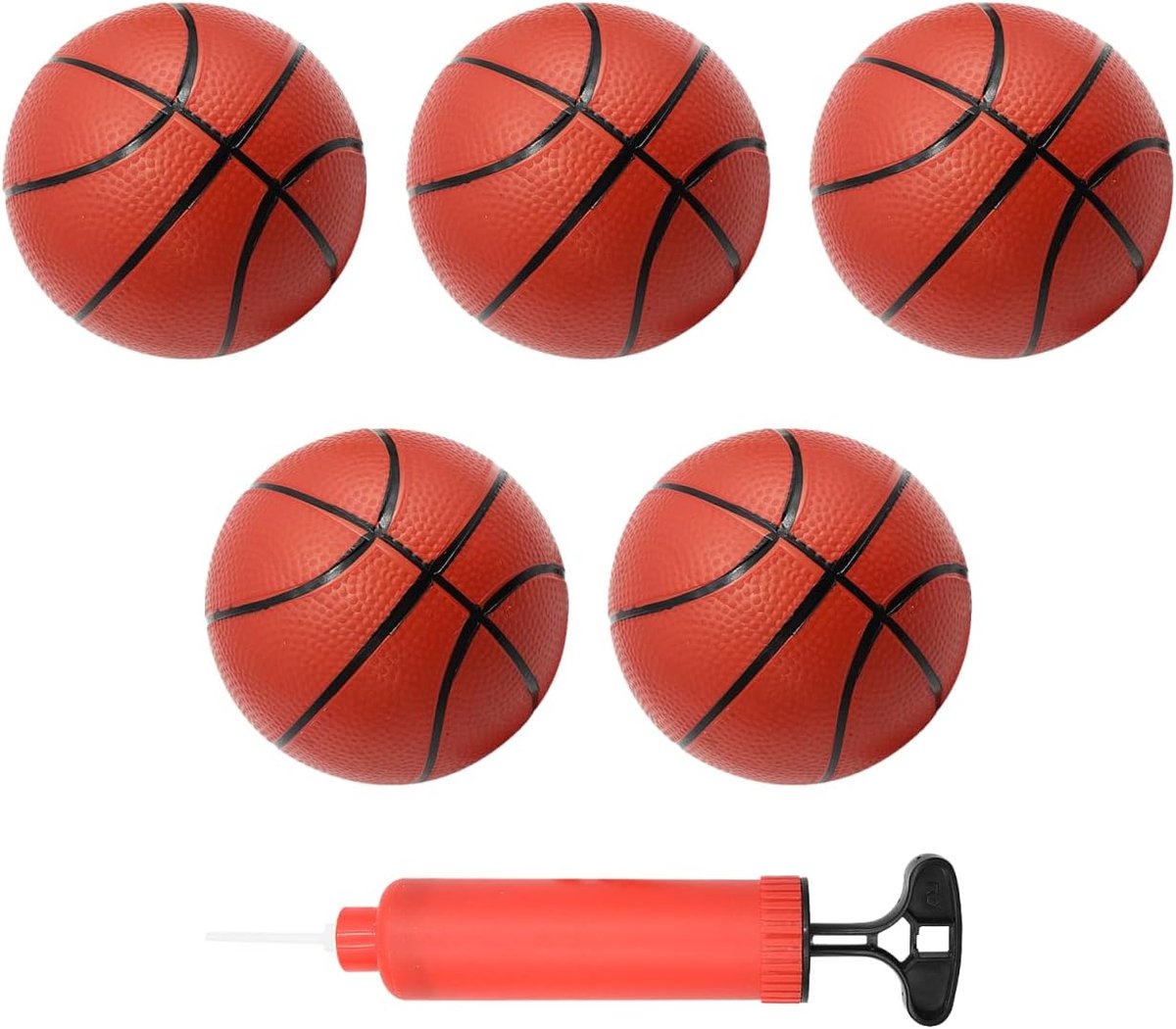 Mini Basketbal Set - Kleine Ballen Pomp - Binnen en Buiten Spelen - Set van 5 Stuks - 15 cm