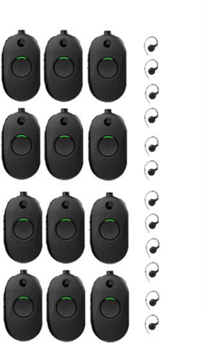 Set van 12 Motorola CLP446E Mini Portofoon met oortje zonder lader