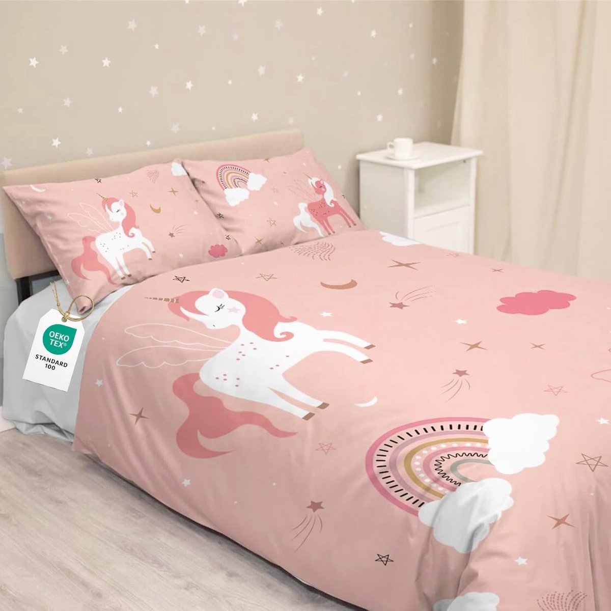 SnelShoppen - Dekbedovertrek Beddengoed King UN01 - Luxe Katoen, Comfortabel, Ademend en Duurzaam - Stijlvol Design voor Slaapkamer, Perfect voor elke