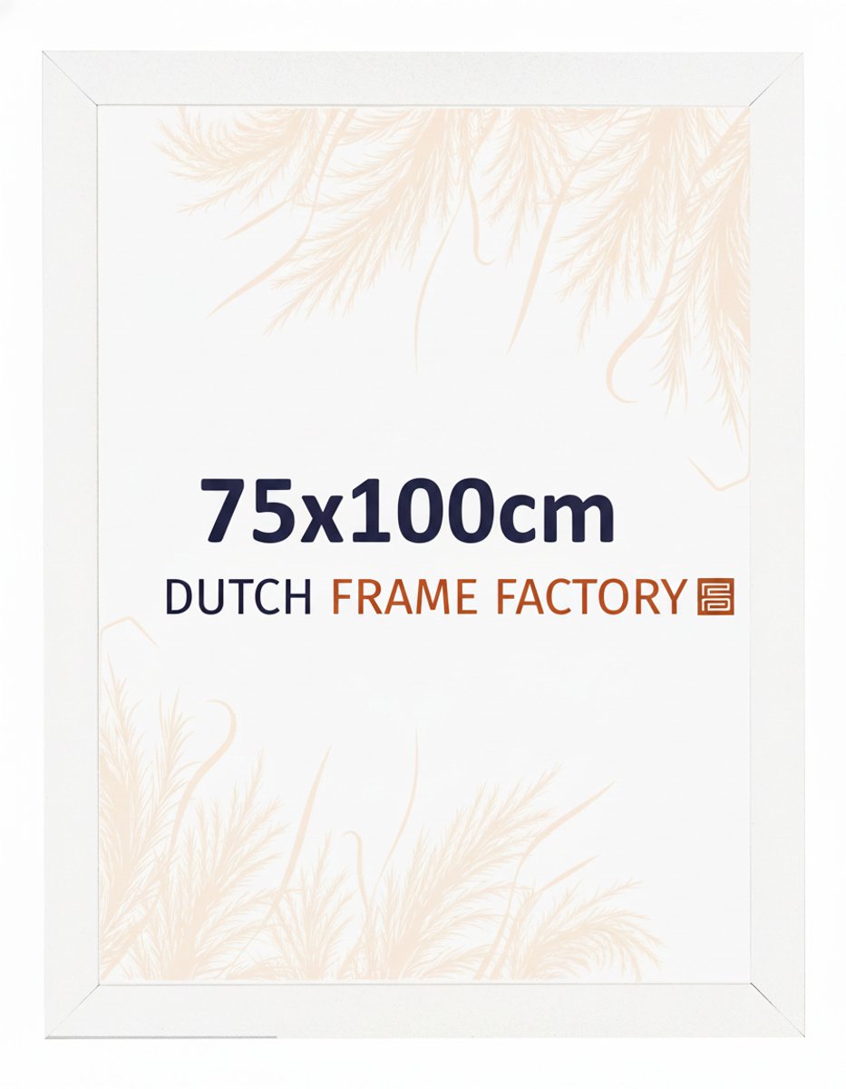Fotolijst 75x100 cm - MDF - Wit Mat - Benno