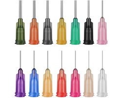 SnelShoppen - 140pcs Blunt Tip Dispensing Needles Set - 1/2 inch Doser Naalden - Syringe Needles voor Ink, Lijm en Vloeistoffen - 14 Verschillende Mat