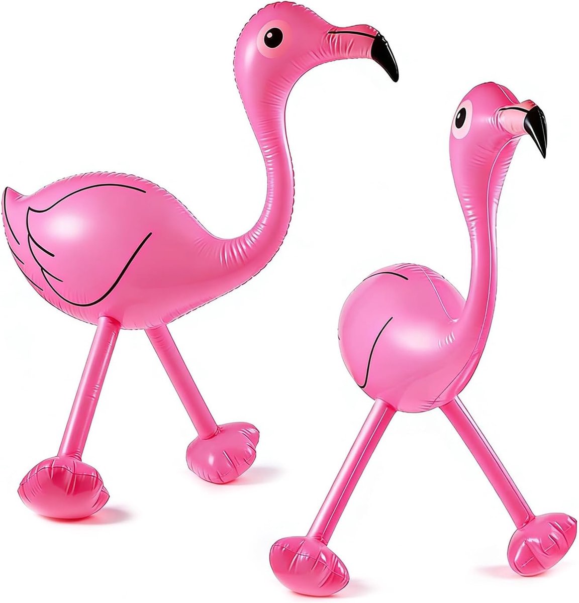 SnelShoppen - Inflatable Flamingo 3D Balloon - 2 Stuks - Roze Opblaasbare Flamingo Speelgoed - Water- en Badspeelgoed voor Tuin, Strand, Zwembad en Fe