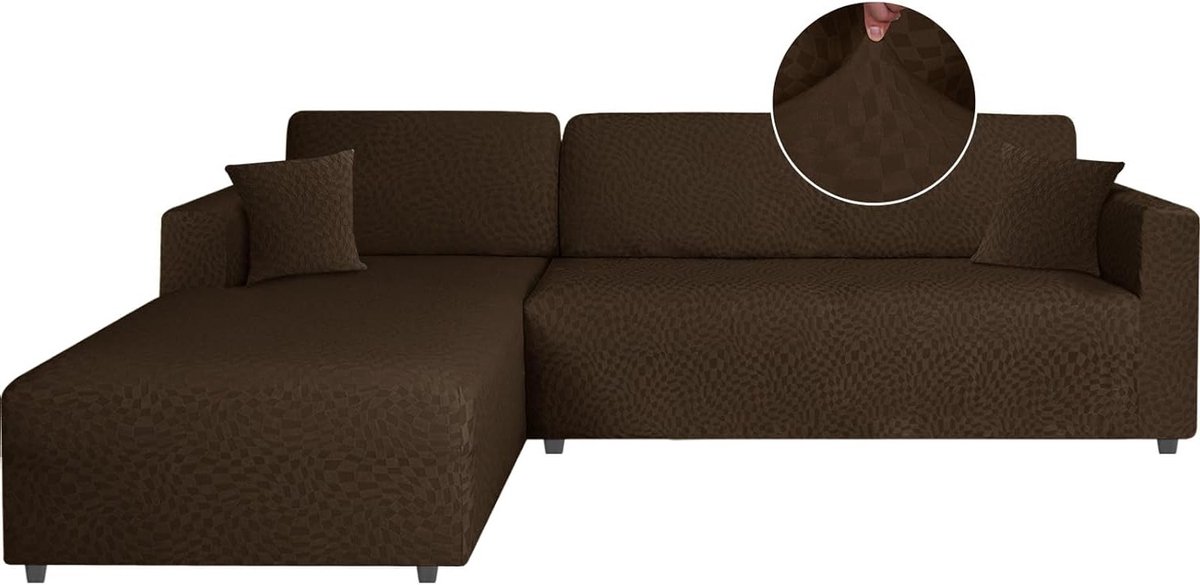 Hoogwaardige Stretch Hoekbankhoes voor L-vormige Banken, Bescherming voor Chaise Longue en Meubelhoezen in Diverse Kleuren