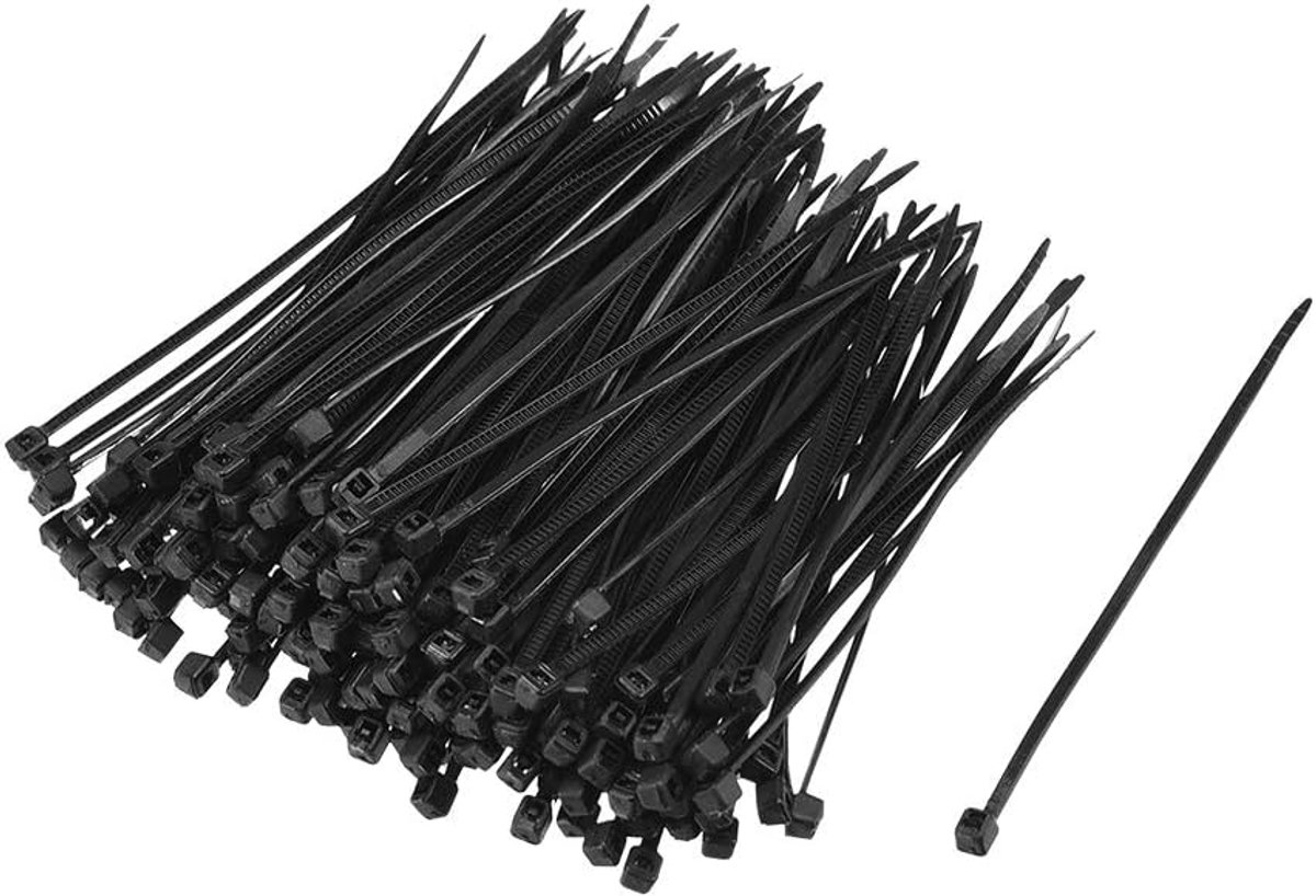 Allecto plus - Zelfborgende Nylon Kabelbinders 300 stuks - Vervanging - 80 mm x 1,8 mm - Zwart