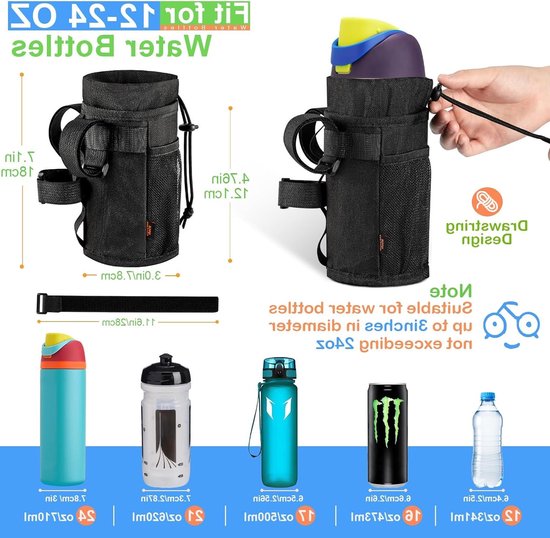 Dailygoods- Drankhouder zonder schroeven - Fleshouder fiets - Waterfleshouder - Lichtgewicht - Geschikt voor 12-24oz flessen - Stuurbeugel — afbeelding 5