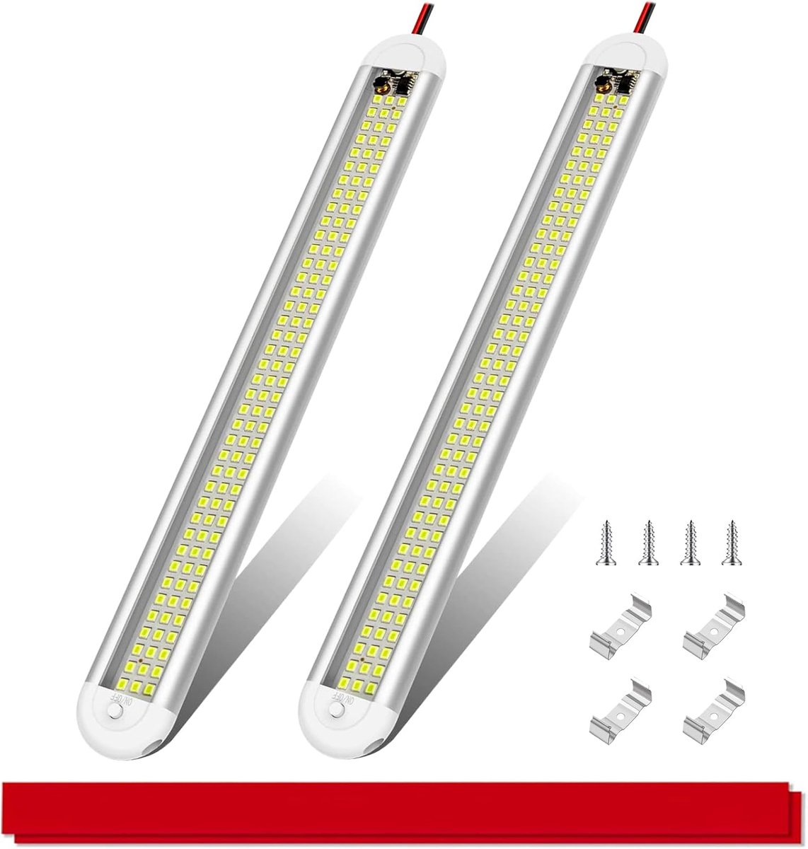 SnelShoppen - 120 LED Binnenverlichting voor Auto's, 12V LED Strip met AAN/UIT-Schakelaar, 1600LM Energiezuinige Verlichting voor Campers, Bussen, Car