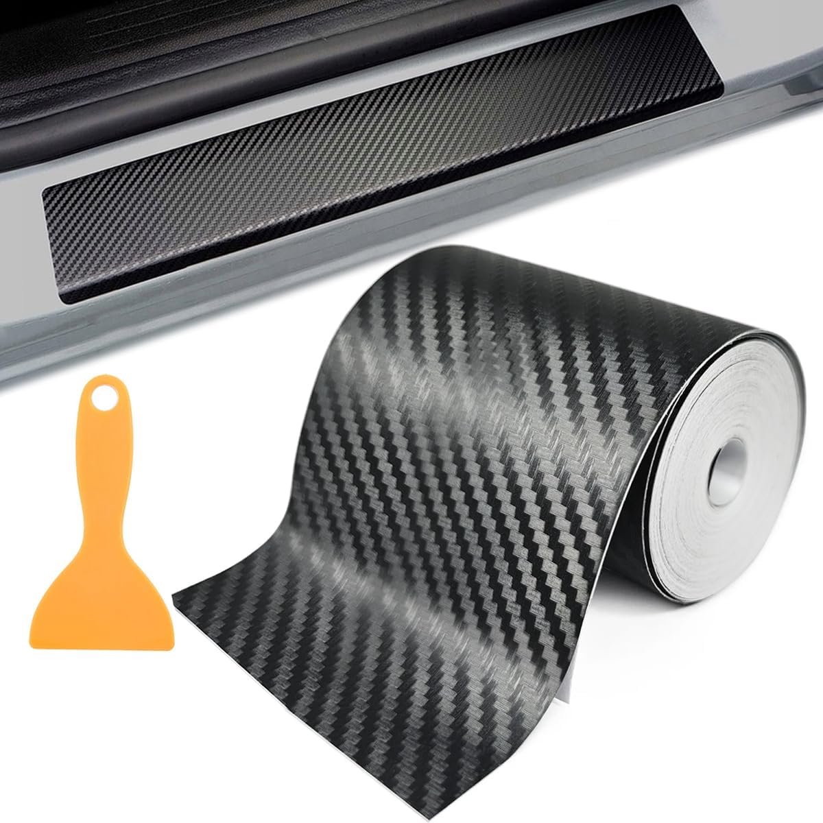 SnelShoppen - Carbon folie auto 10 cm x 300 cm, zelfklevend | Carbon folie voor auto, fiets, motorfiets, dorpellijsten, lakbeschermingsfolie en besche