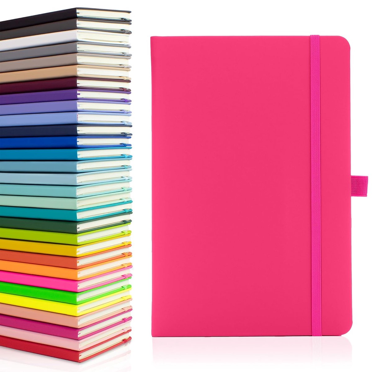SnelShoppen - A5 Notitieboek Gecoat Met Gelijnde Pagina's - Roze Notepad - Ideaal Voor Notities, Journaling, School, Creatief Schrijven - Perfect Voor