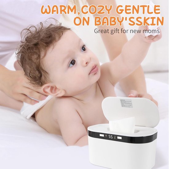 Baby Doekjes Warmer - Natte Doekjes Dispenser - Comfort Babyverzorging - Instelbare Temperatuur - Grote Capaciteit - Wit — afbeelding 5