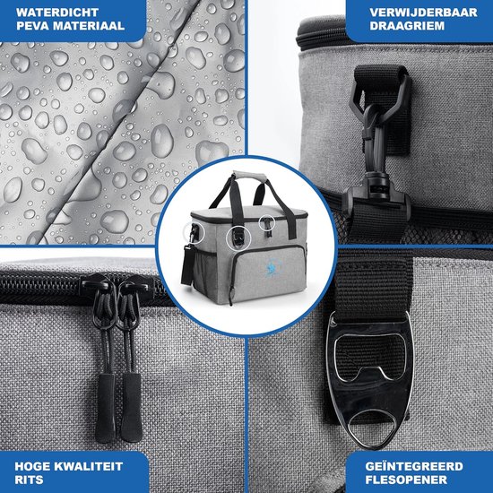 Koeltas 20 30L - Isolatie tas - Buitenactiviteiten - Geïntegreerde flesopener - 30 Liter - Blauw — afbeelding 4