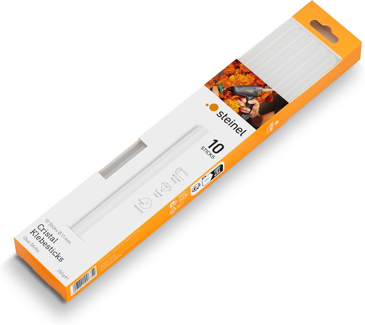 Lijmsticks - Knutsel lijm - Klusjes en decoratie - Sneldrogend en oplosmiddelvrij - 10 stuks 250g - Transparant