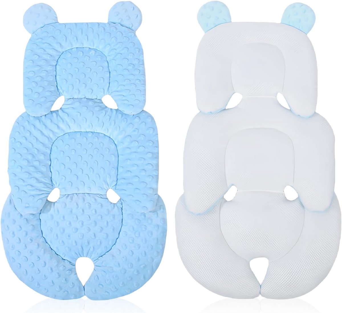 Babyzitverkleiner - Zacht zitkussen - Comfortabel reizen - Met hoofdsteun - Universeel - Blauw