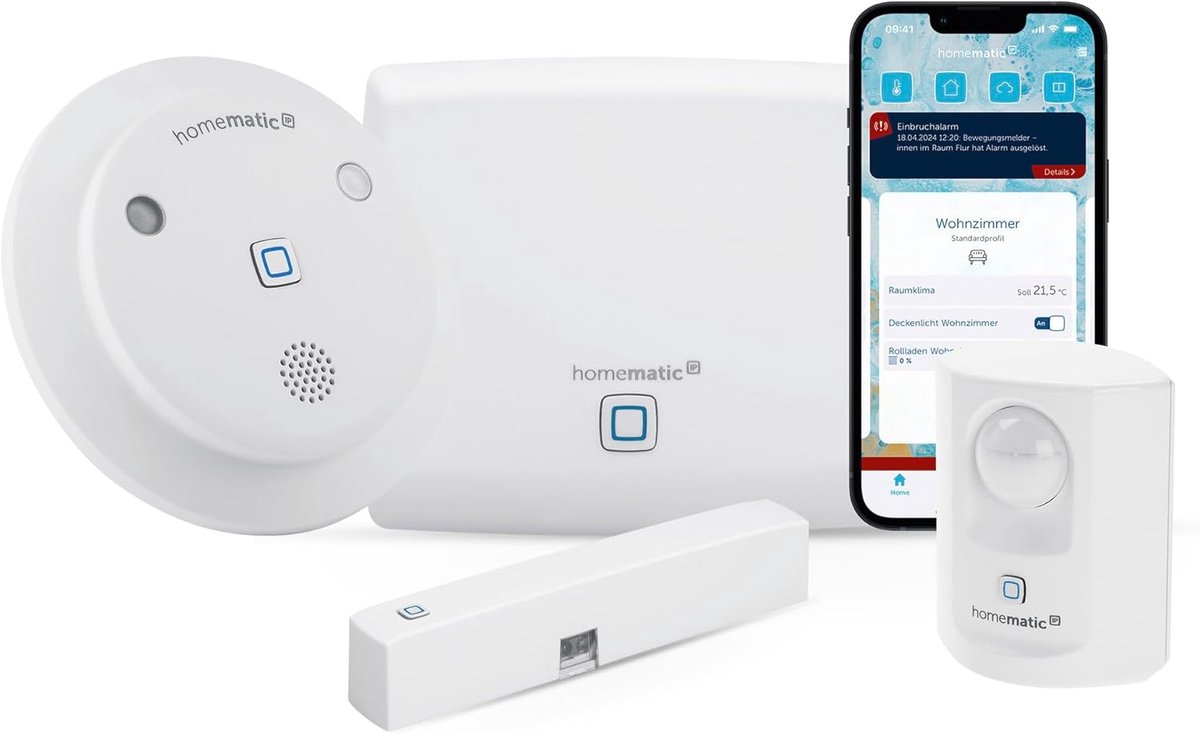Alarmsysteem Starterset - Draadloos Beveiliging - Huis Beveiligen - Directe Communicatie - 90 Decibel - Wit