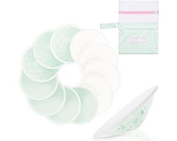 Zoogcompressen Zoogkompressen - Borstpads - Borstvoeding Comfort - 4 Lagen Absorberend - 12 - Groen - 12 stuks