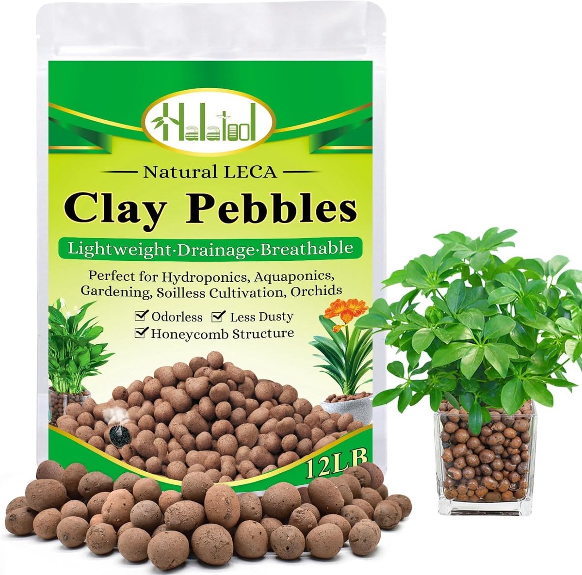 Planten Kleikorrels - Hydrokorrels Lecaballen - Planten Verzorgen - Natuurlijk Ademend Medium - 54 kg - Bruin