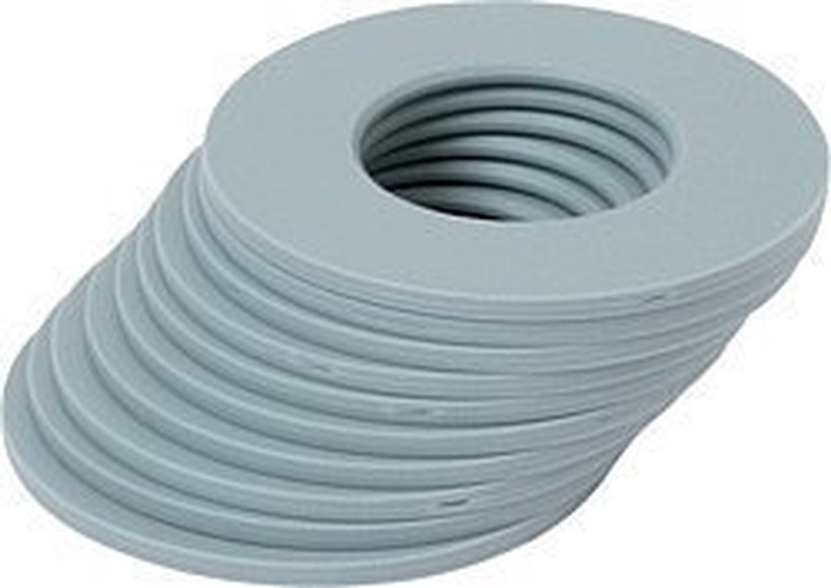 Verbindingsdichtingen Toilet - Reservoir Afdichtingen - Toilet Reparatie - Set van 10 - 63 mm x 32 mm - Grijs