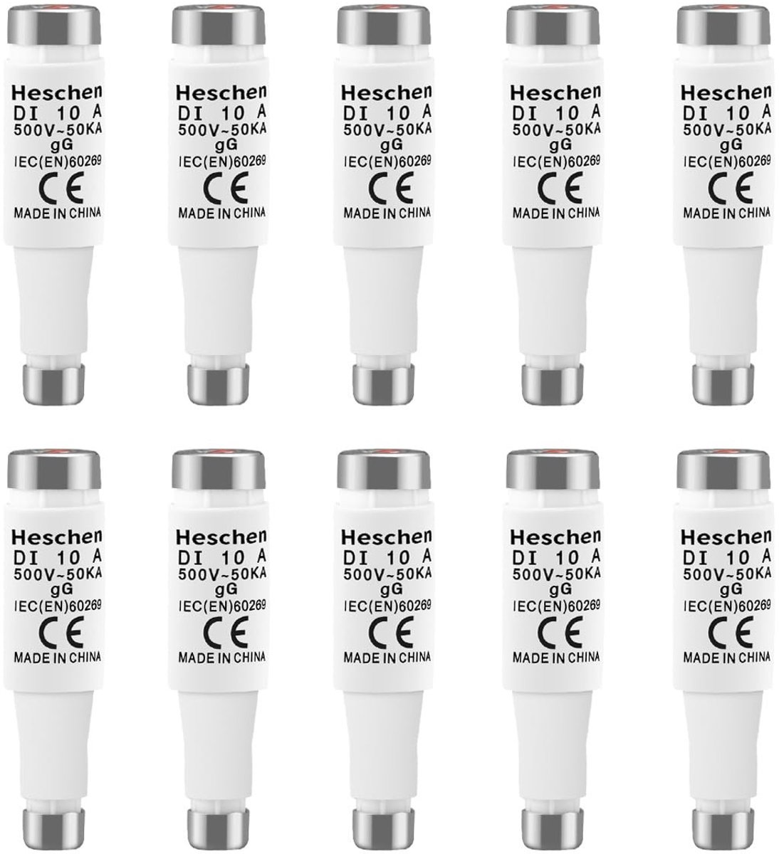 Dailygoody - Keramische Neozed-Zekeringinzetstukken - 10A 500Vac - 10