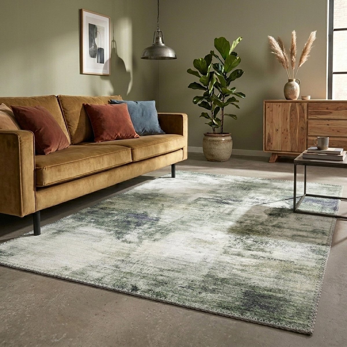 Fraai Modern vloerkleed - Strong Groen - 160x230cm