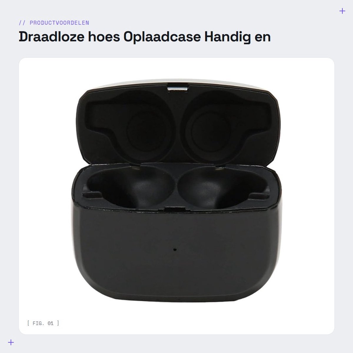 Dailygoods - Draadloze hoes - Oplaadcase - Handig en compact - Vervanging voor hoofdtelefoon - Geschikt voor Active 65t - Ideaal voor onderweg