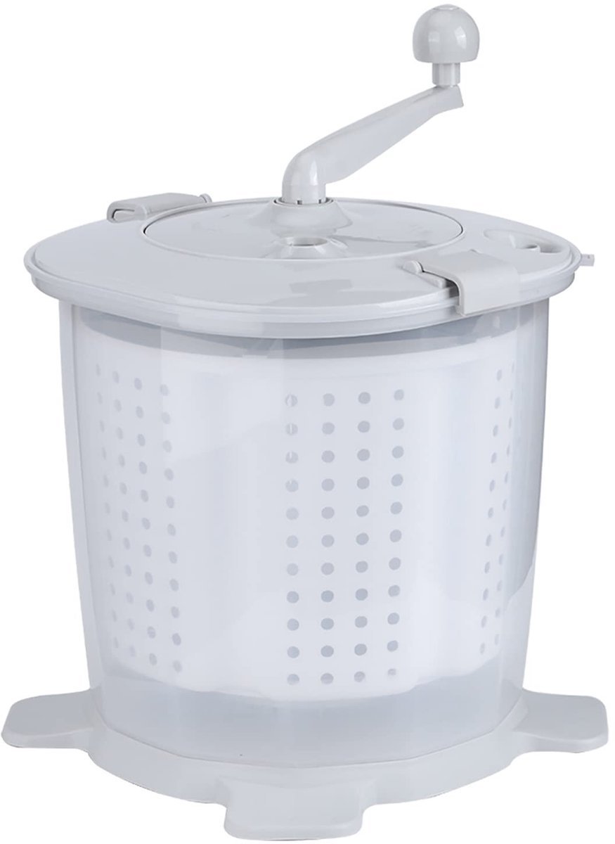 Dailygoods - Mini Draagbare Wasmachine - Compacte Wasmachine - Ideaal voor Kleine Ruimtes - Grijs - Handmatige Wasmachine - Perfect voor Studenten en...