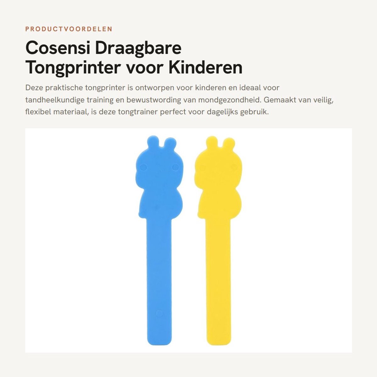 Dailygoods- Tongprinter - 2 Stuks - Draagbaar - Kunststof - Tongtrainer - Geschikt voor Tandheelkunde - Afmetingen 12,5 cm
