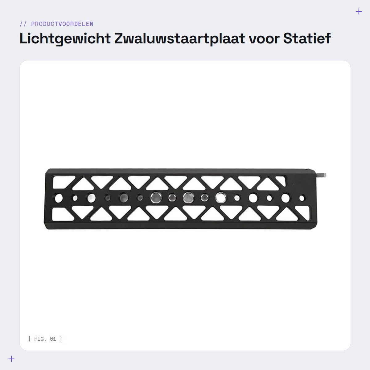 Dailygoods- Zwaluwstaartplaat Lichtgewicht - 3/8/1/4 Inch Schroefgat - Montage Statief - Accessoires - Schokbestendig - Camera Plate