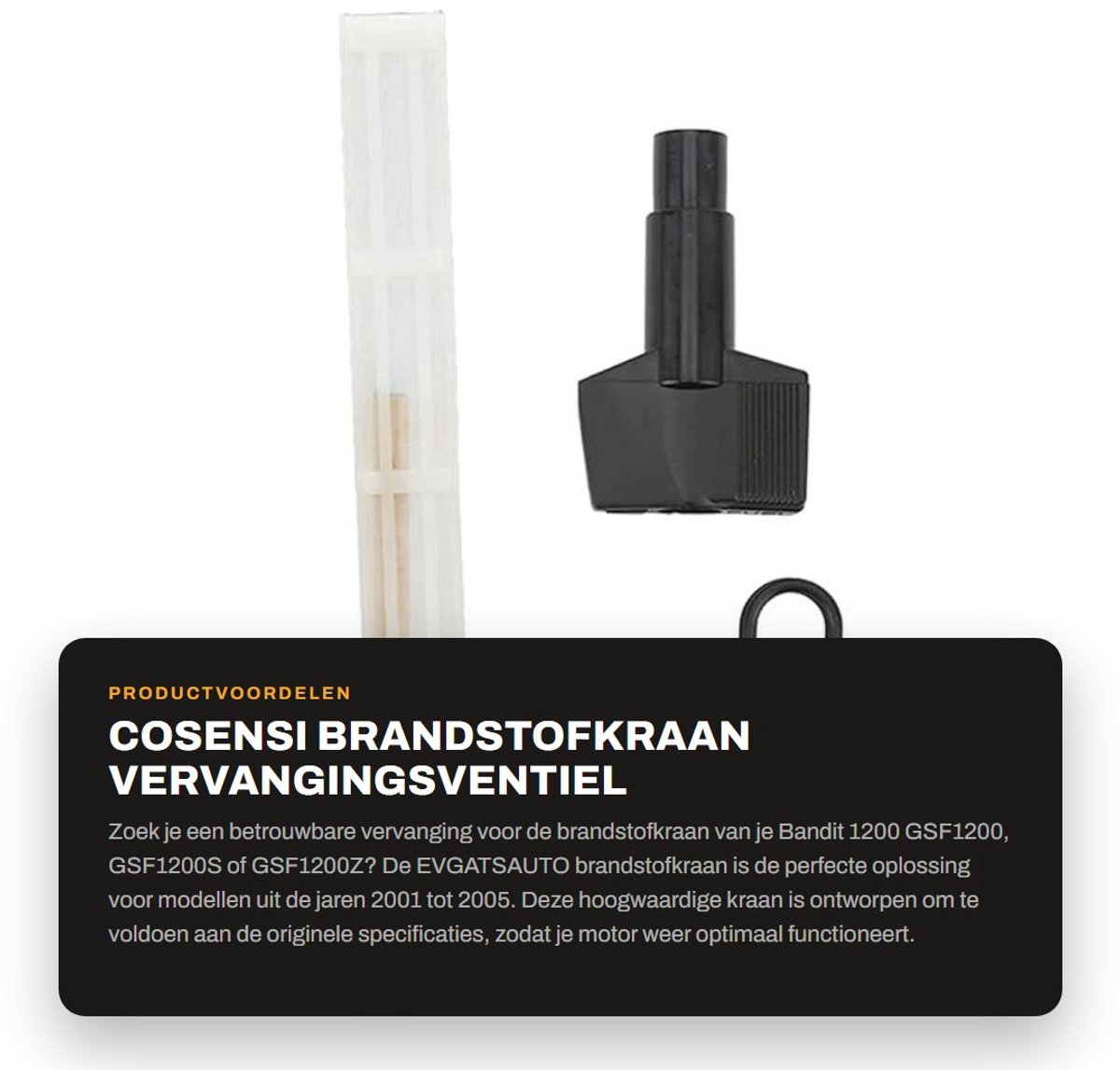Dailygoods - Brandstofkraan - Vervangingsventiel - Geschikt voor Bandit 1200 GSF1200/S/Z 2001-2005 - 44300 32F10 - Hoogwaardige Kwaliteit - Betrouwbaar