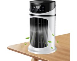 Persoonlijke Air Cooler - Ventilator Luchtkoeler - Persoonlijke Koeling - 3 Windstanden - 25x15x15 cm - Wit