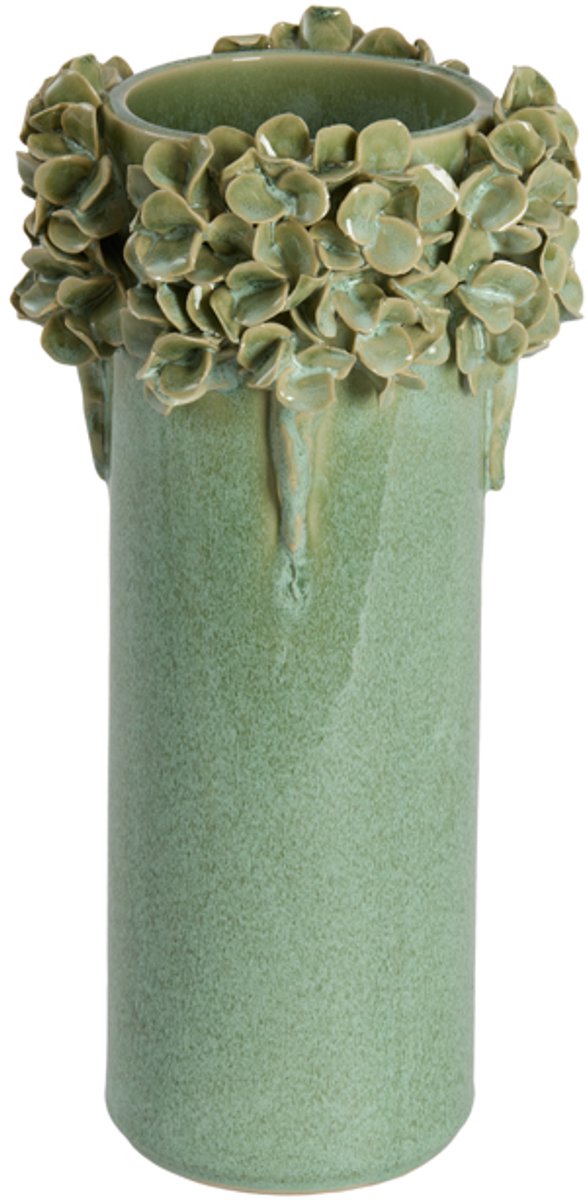 Light & Living Light&living Vaas deco Ø16x31 cm LUSERNA keramiek mint groen