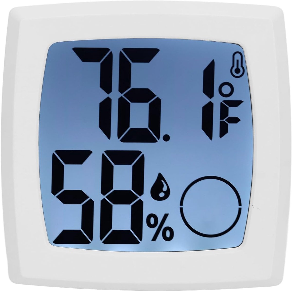 Digitale Binnenthermometer - Hygrometer Vochtmeter - Klimaat Bewaken - Groot Display - 11 cm Lengte - Wit
