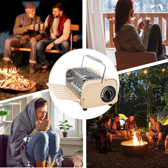 Tentfornuis Gasfornuis - Campingkachel Outdoor - Koken Buiten - Verstelbare Vlamregeling - 14.5x18x14.5 cm - Groen — afbeelding 3