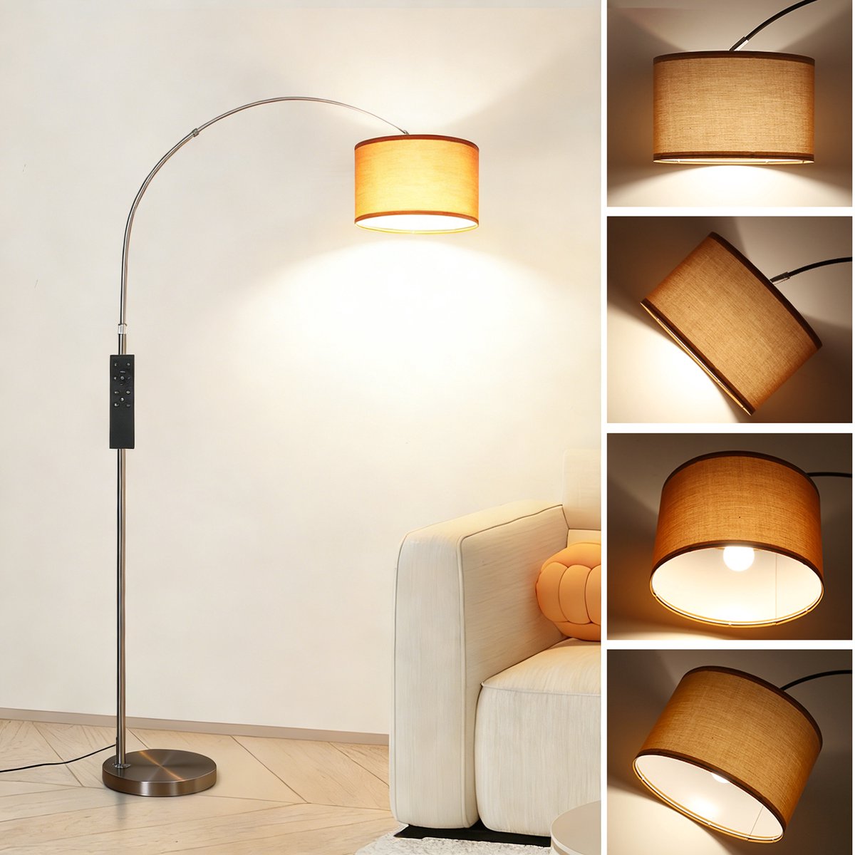 ANTENLICHT Vloerlamp Zwart - 9W LED met afstandsbediening thumbnail 5