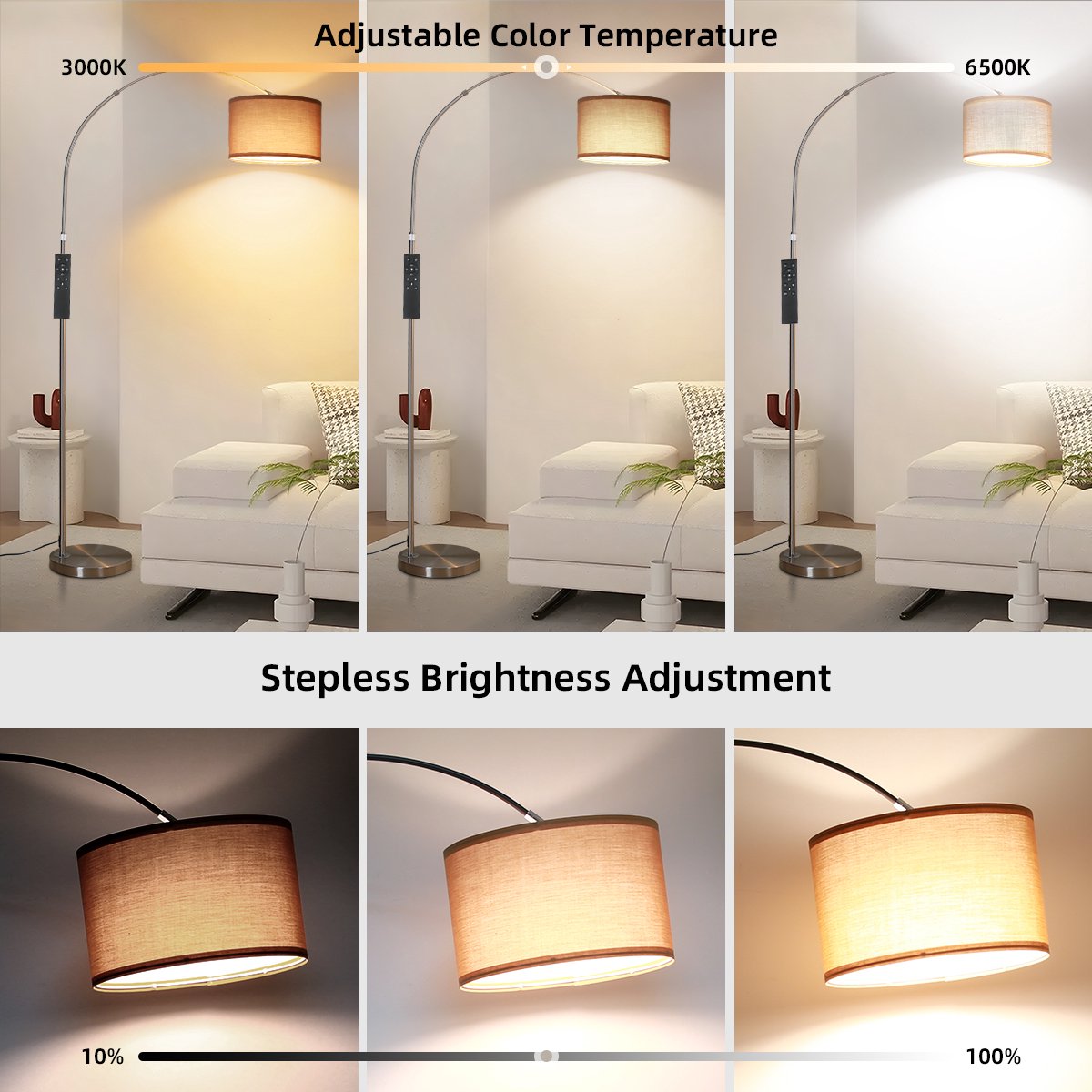 ANTENLICHT Vloerlamp Zwart - 9W LED met afstandsbediening thumbnail 7