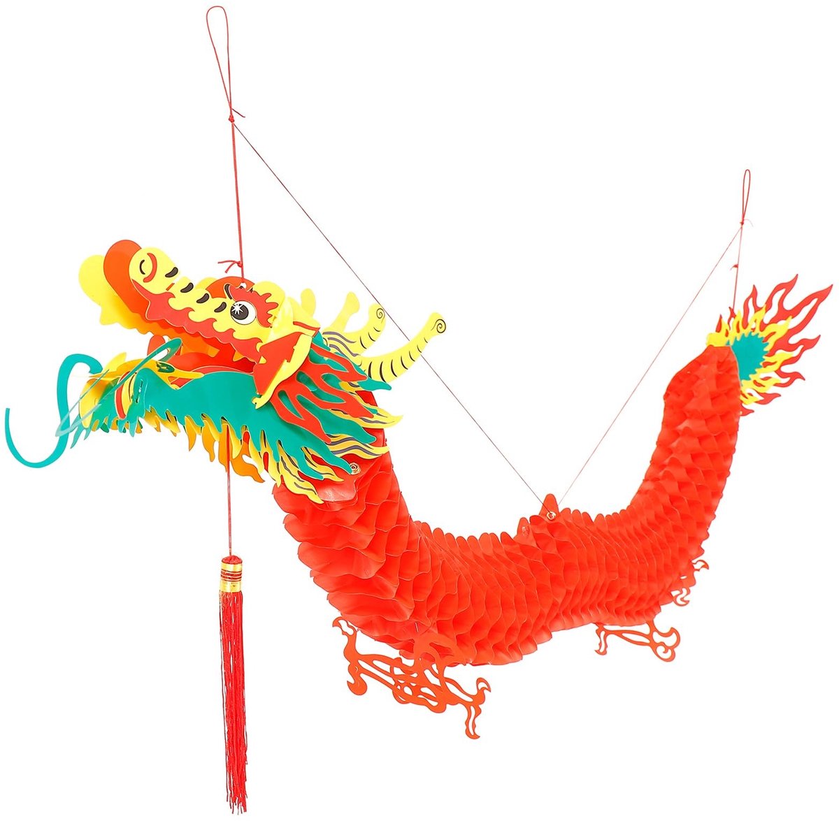 Dailygoods- Lantaarn 3D Draakdecoratie - Feestdecoratie - Lantaarn voor Buiten - Lantaarn voor Binnen - Chinese Hanglamp - Perfect voor Nieuwjaar