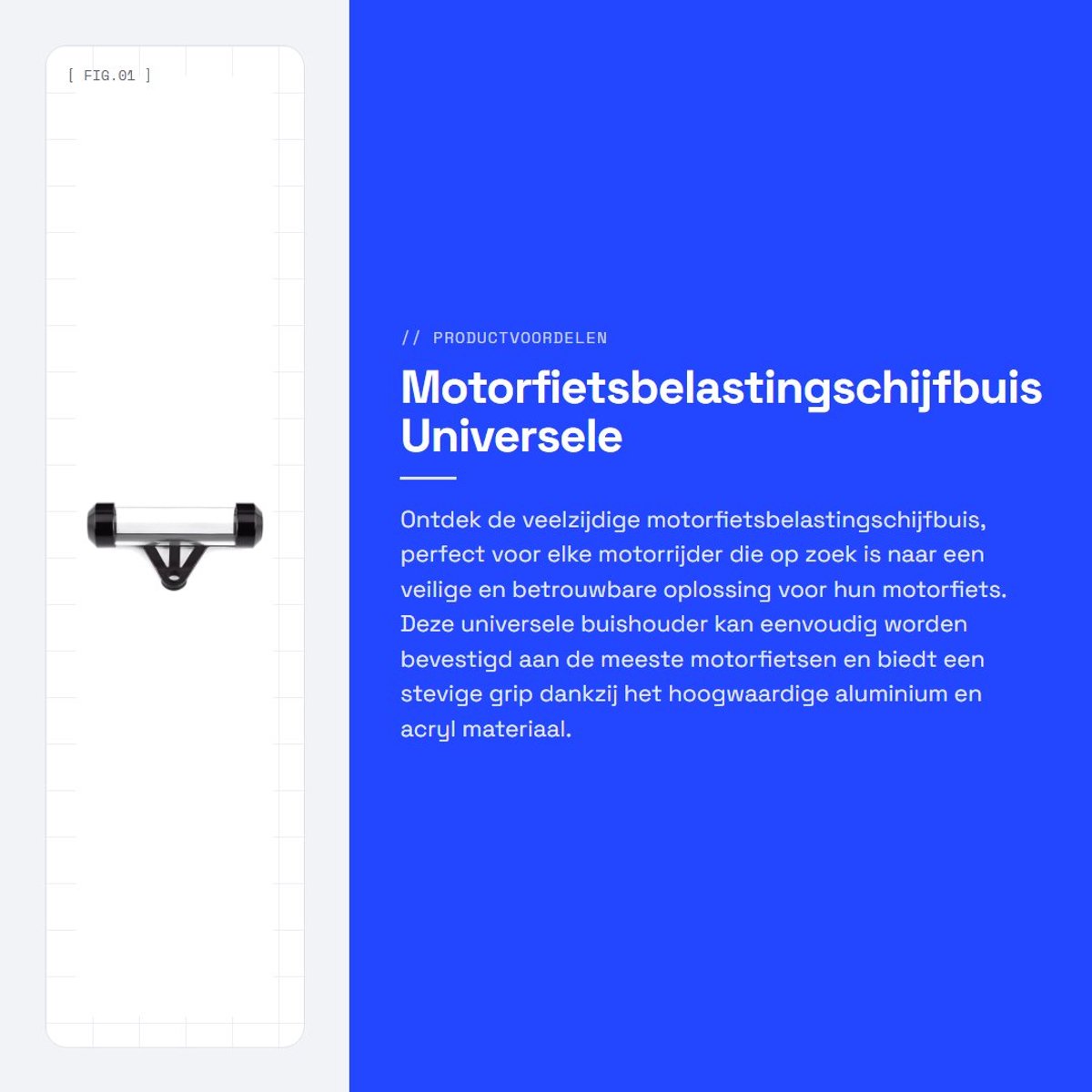 Dailygoods- Motorfietsbelastingschijfbuis Universele Pasvorm - Cilindrische Houder - Waterdichte Motorfietsbuishouder - Aluminiumlegering - Mini-formaat voor Kleine Gadgets - Motorfietshouder