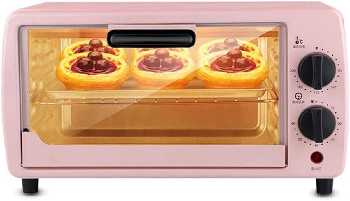 Mini Oven - Kleine Oven Elektrisch - Koken en Bakken - Dubbele Glazen Deur - 9 Liter - Zwart