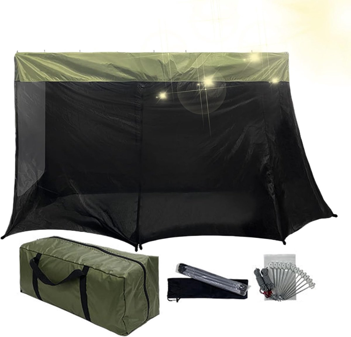 Auto Kampeertent - Luifel voor voertuig - Buitenactiviteiten - Verbeterde zonbescherming - 300 x 180 x 180 cm - Zwart