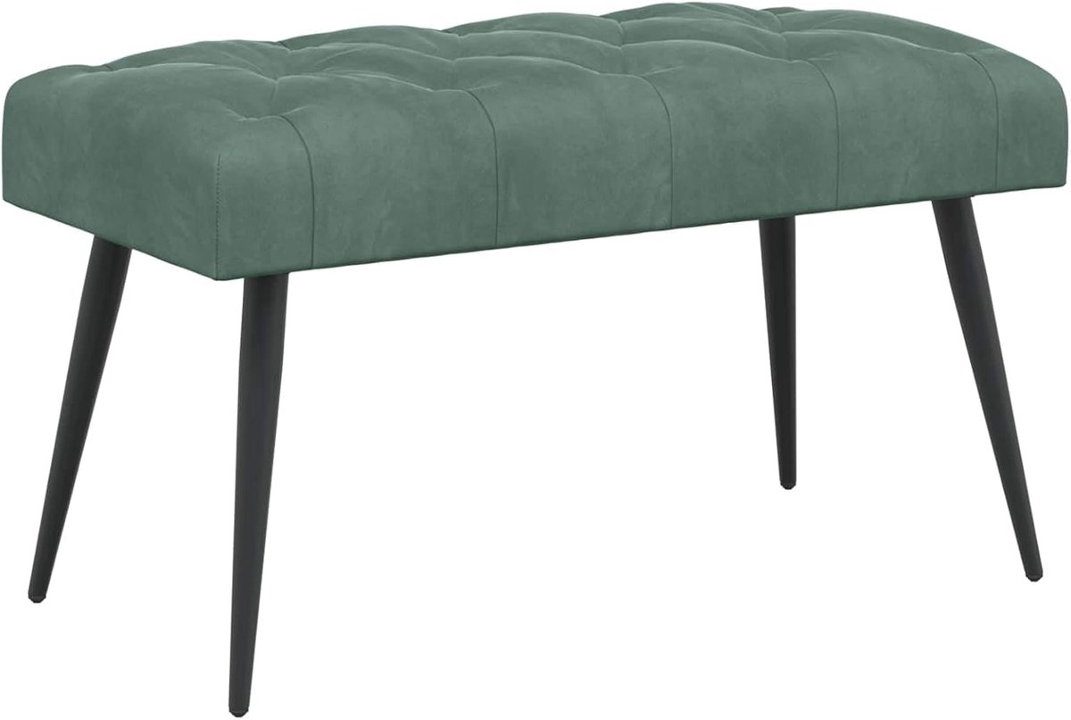 Bank met knoopverstelling - Zitbankje Meubel - Luxe Zitplek Creëren - Stevig Houten Frame