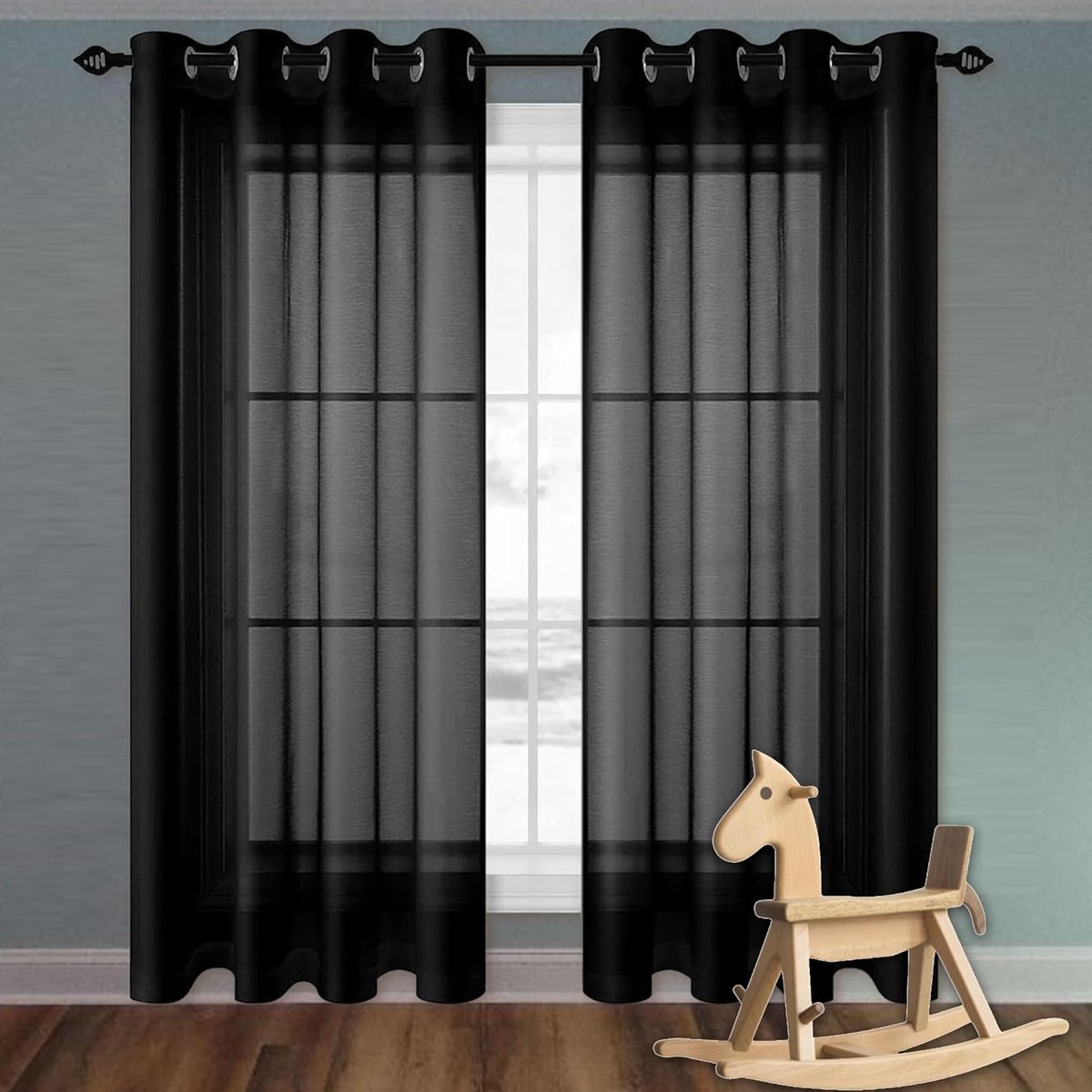 Raamgordijn Half Doorzichtig - Lichtdoorlatend Paneel - Woonkamer Decoratie - Luchtige Pol
