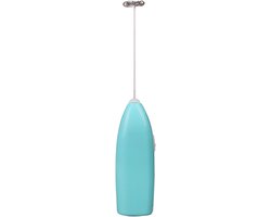 Elektrische Garde - Melkschuimer Eiermixer - Dranken Bereiden - Roestvrijstalen Kop - Draagbaar - Blauw