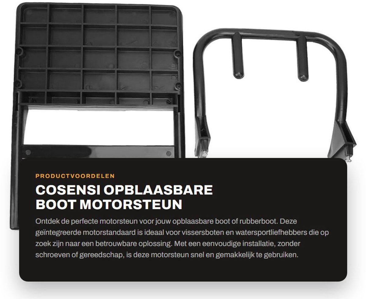 Dailygoods- Motorsteun Stevig - Opblaasbare Boot - Vissersboot - Geïntegreerde Motorbeugel - Lichtgewicht - Duurzaam Materiaal