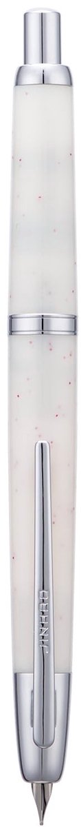 Dailygoods - Jinhao 20 Serie Press Vulpen, Sneeuwwit Hertrekbare Medium Penpunt met Inktconverter Set (Zilveren Clip)