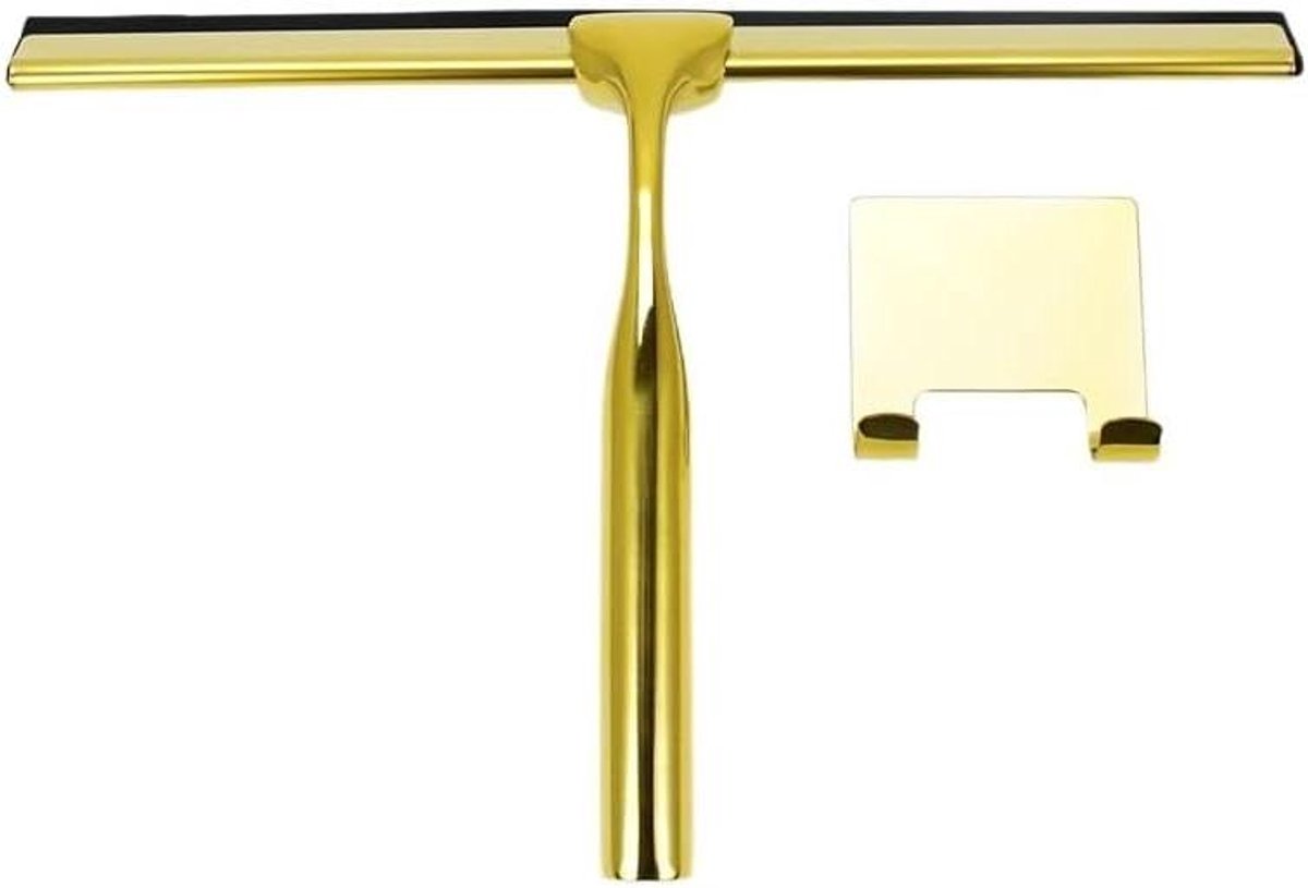 Raamwisser Set - Glasreiniger Wisser - Streeploos Schoonmaken - Comfortabele Handgreep - 25 cm Breed - Goud