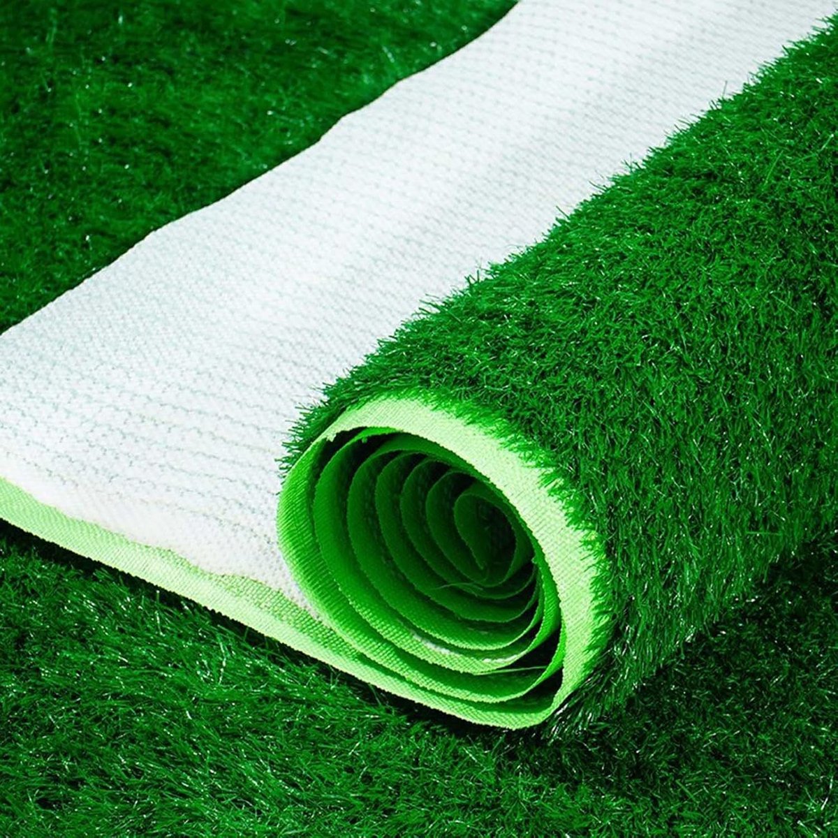 Kunstgras Gazonmat - Plastic Tapijt - Buiten Decoratie - Waterdoorlatend Ontwerp - 12 x 5 m - Gras Groen