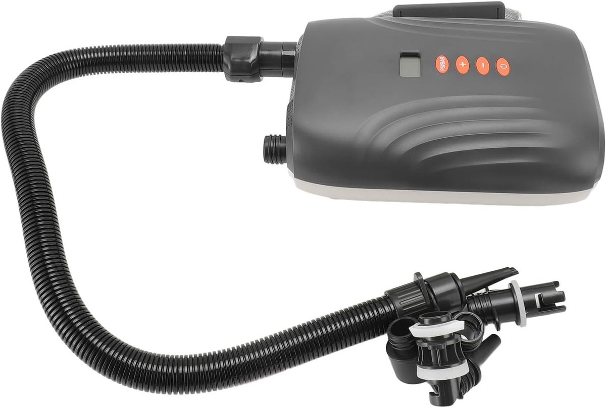 Elektrische Luchtpomp - Hogedrukpomp Paddleboard - Watersporten Opblazen - 20PSI Snel Pompen - Compact Lichtgewicht - Zwart
