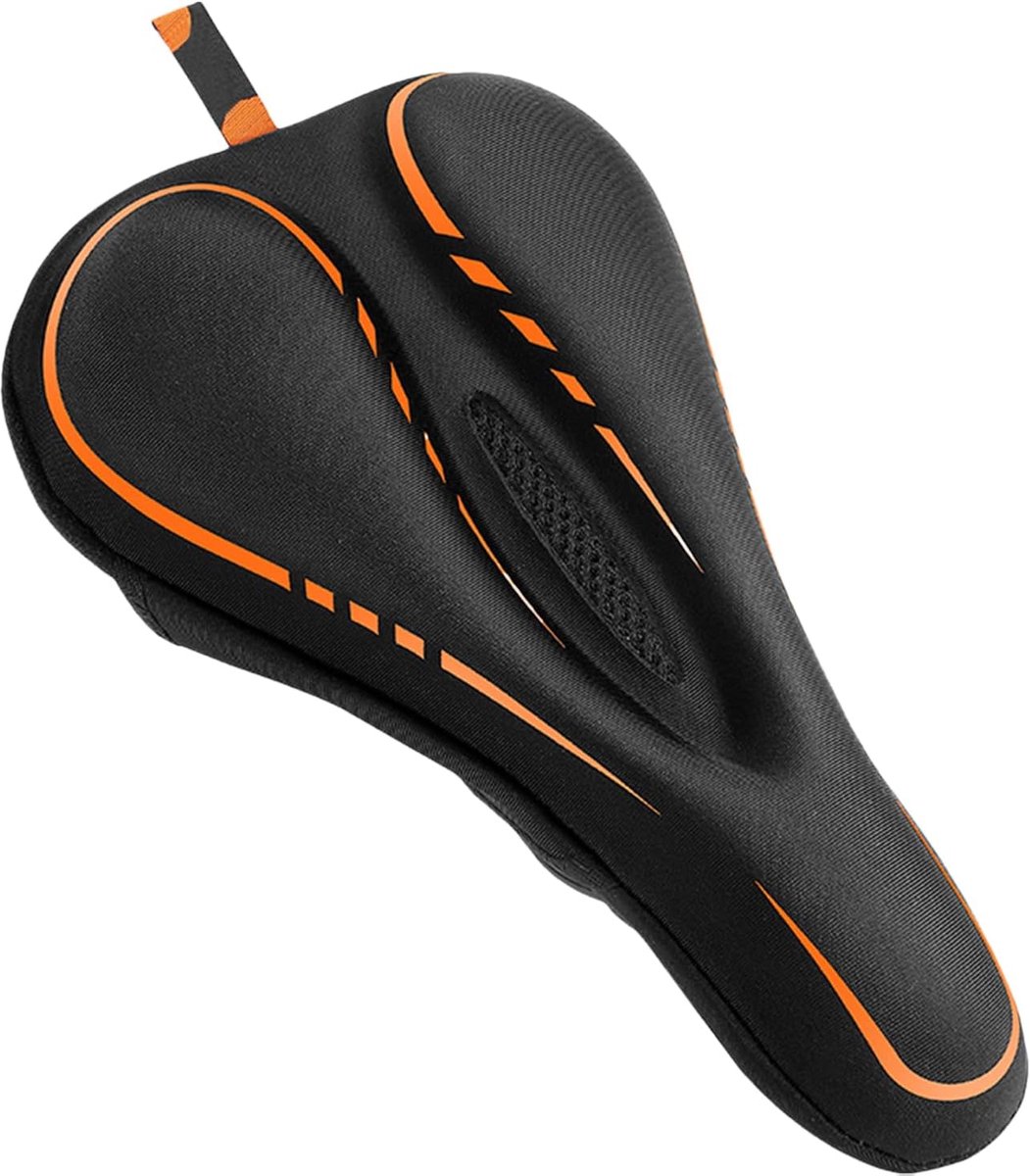 Fiets Zitkussen - Zadelhoes - Comfortabel Fietsen - Ergonomisch Luchtstroomontwerp - 31.7 x 19 x 4.8 cm - Oranje