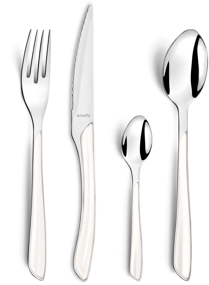 Bol.com Amefa - ECLAT - Bestekset - 16-delig - 4 Personen - hoogglans - Zilverkleurig aanbieding
